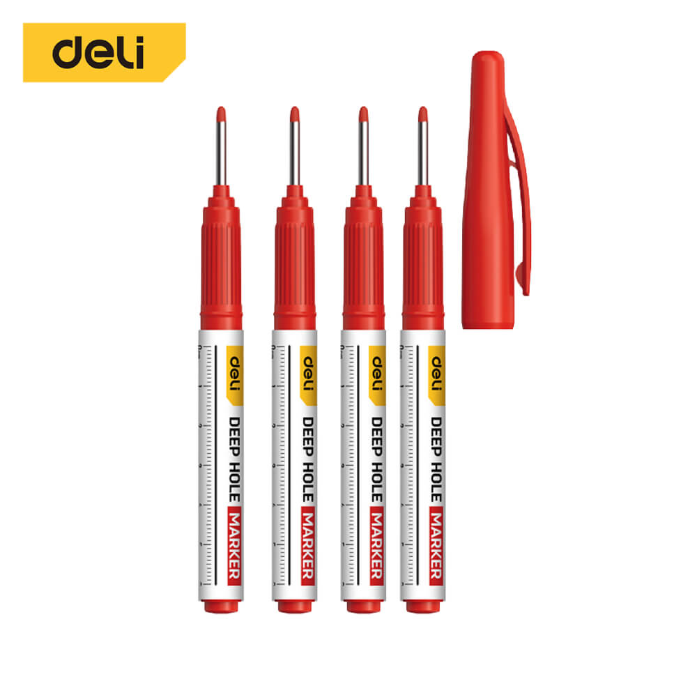 ปากกามาร์กเกอร์ DELI EDL-SK03-E1-RD-01 2.8มม แพ็ค 4ชิ้น สีแดง