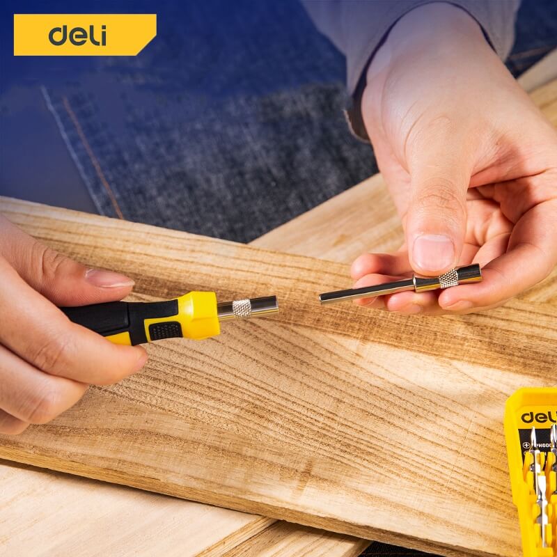 ชุดไขควงเปลี่ยนหัว DELI EDL1033D-YL-01 33ชิ้น