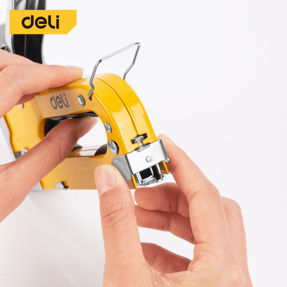 เครื่องยิงแม็ก DELI EDL238105-YL-01 สีเหลือง 3IN1