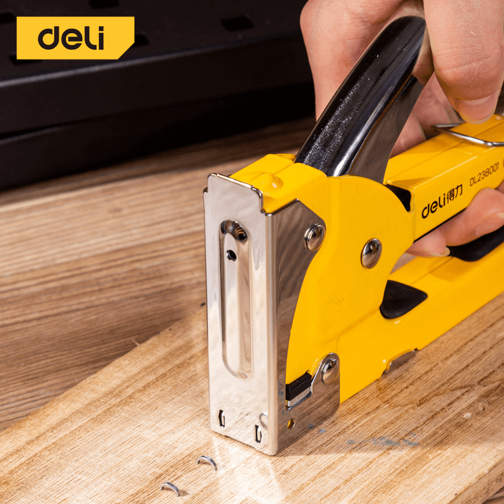 เครื่องยิงแม็ก DELI EDL238001-YL-01 สีเหลือง 3IN1