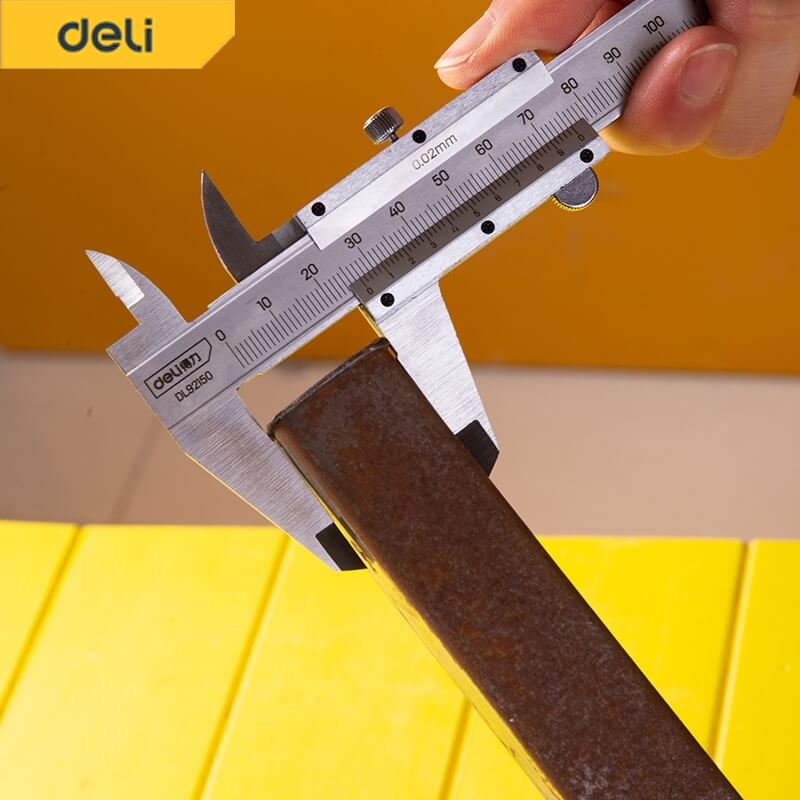 เวอร์เนียร์ DELI EDL92150-YL-01 สแตนเลส 6นิ้ว สีเงิน