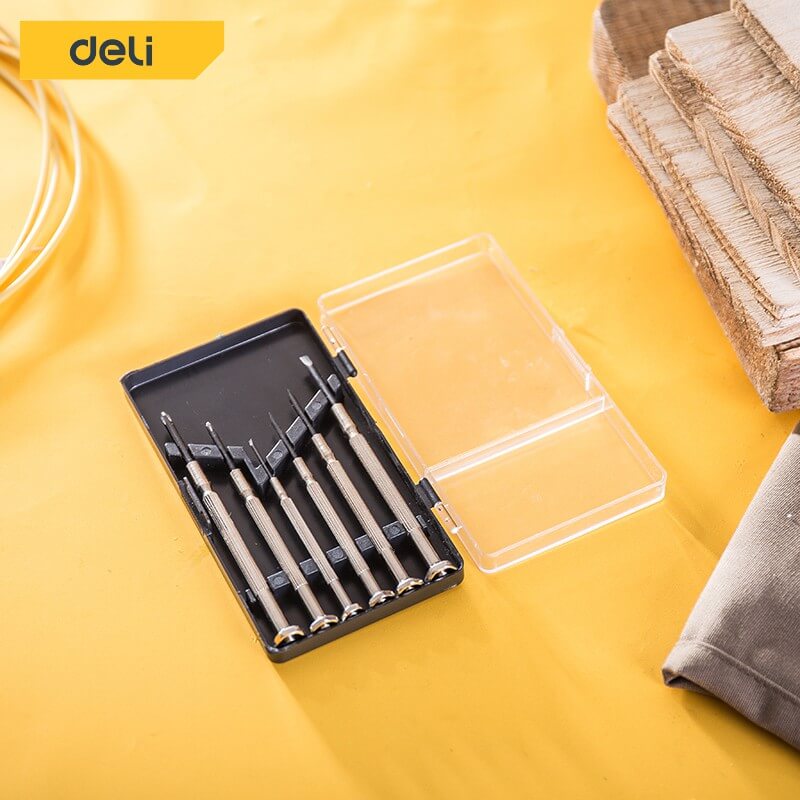 ไขควงซ่อมนาฬิกา DELI EDL3206-SL-01 6ชิ้น_1
