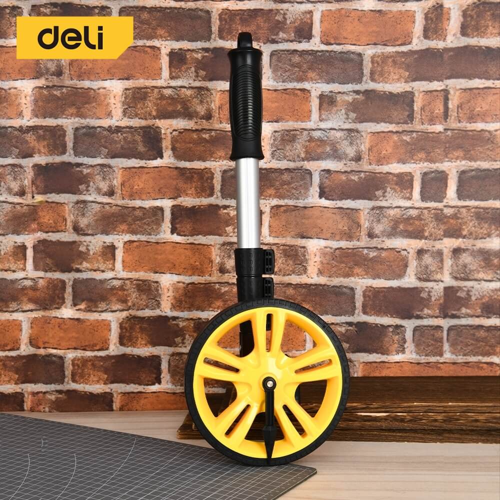 ล้อวัดระยะ DELI EDL330060-YL-01 ขนาดล้อ 150มม สีเหลือง