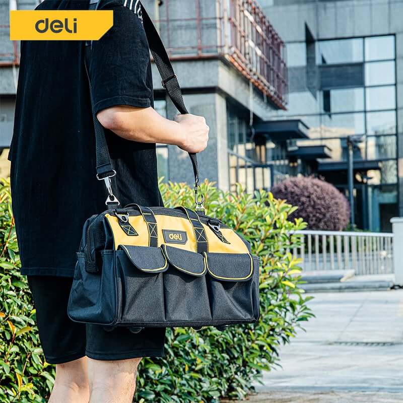 กระเป๋าเครื่องมือช่าง DELI EDL430117-BK-01 สีเหลือง-ดำ