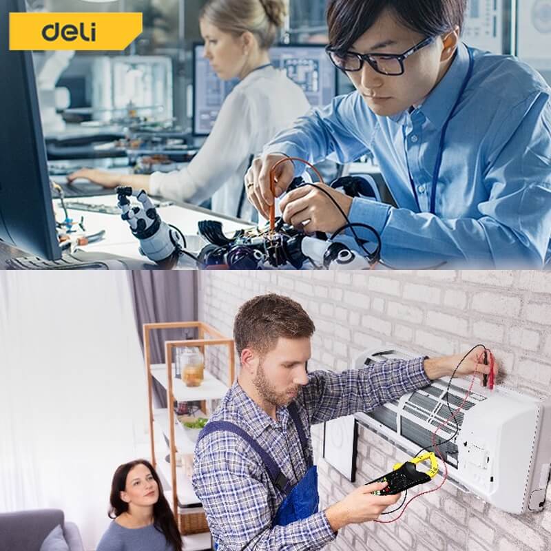 มิเตอร์วัดไฟดิจิตอล DELI DL8440-YL-01 600V_1
