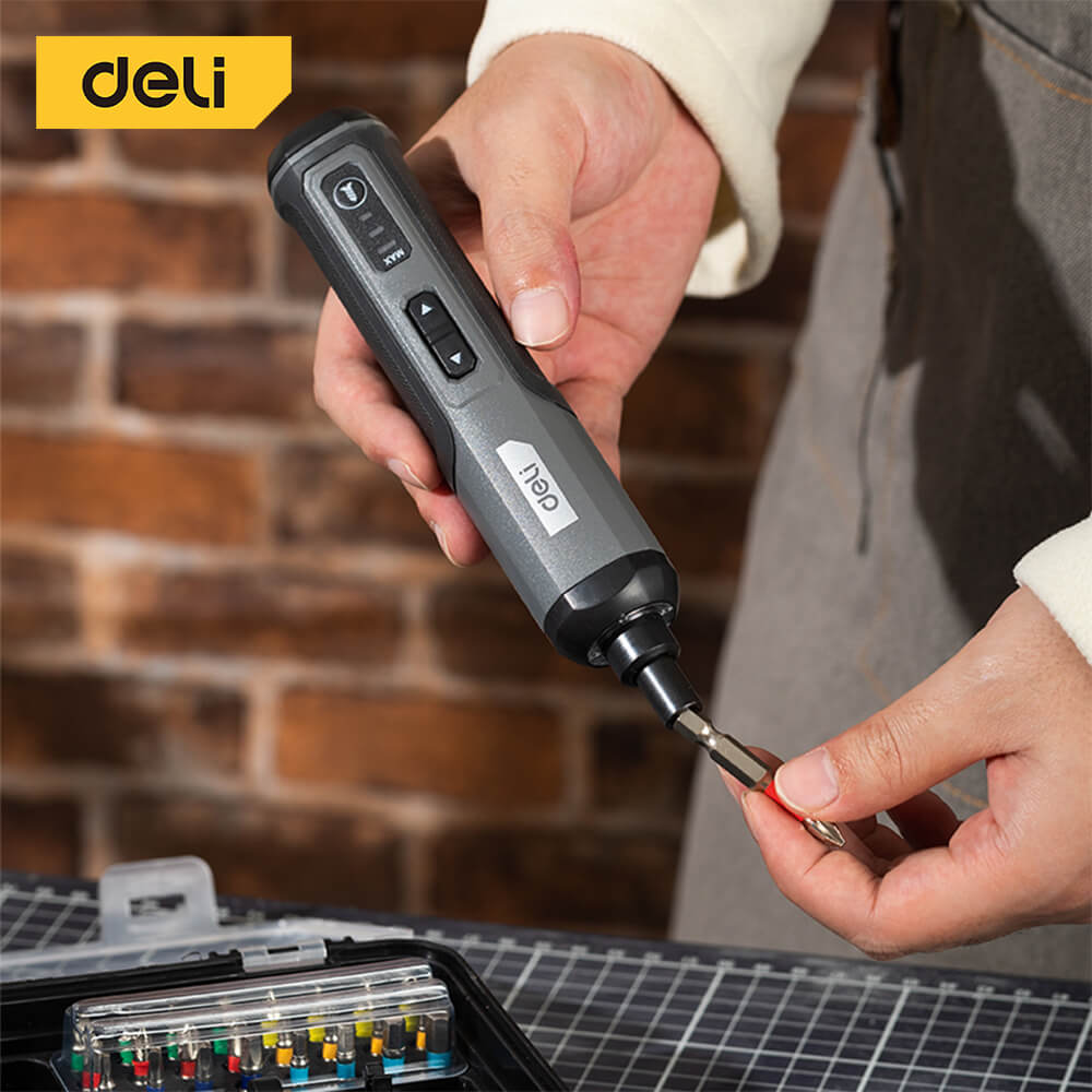 สว่านไขควงไฟฟ้า DELI EDC161-BK-01 26หัว สีเหลือง