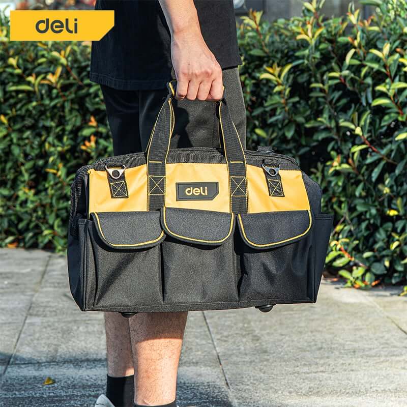 กระเป๋าเครื่องมือช่าง DELI EDL430117-BK-01 สีเหลือง-ดำ