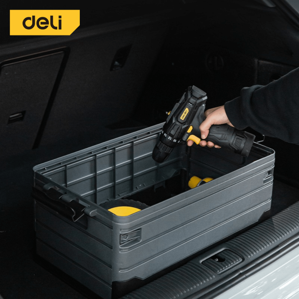 กล่องเก็บของพับได้ DELI DL884160-BK-01 60ลิตร สีดำ