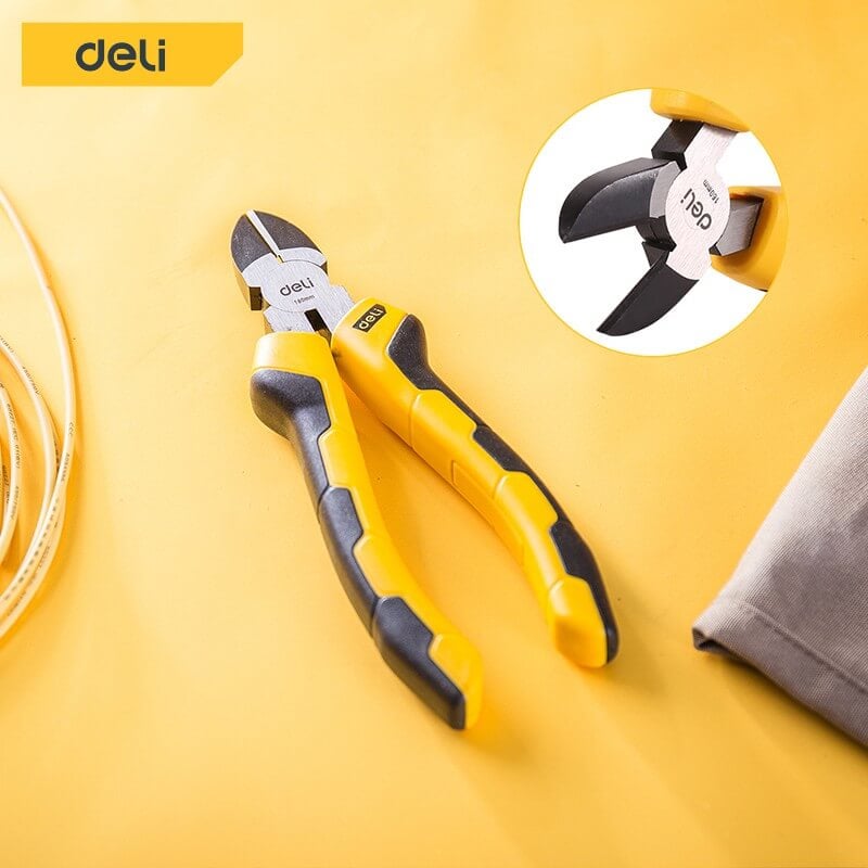 คีมปากตัด DELI EDL2206-YL-01 6นิ้ว