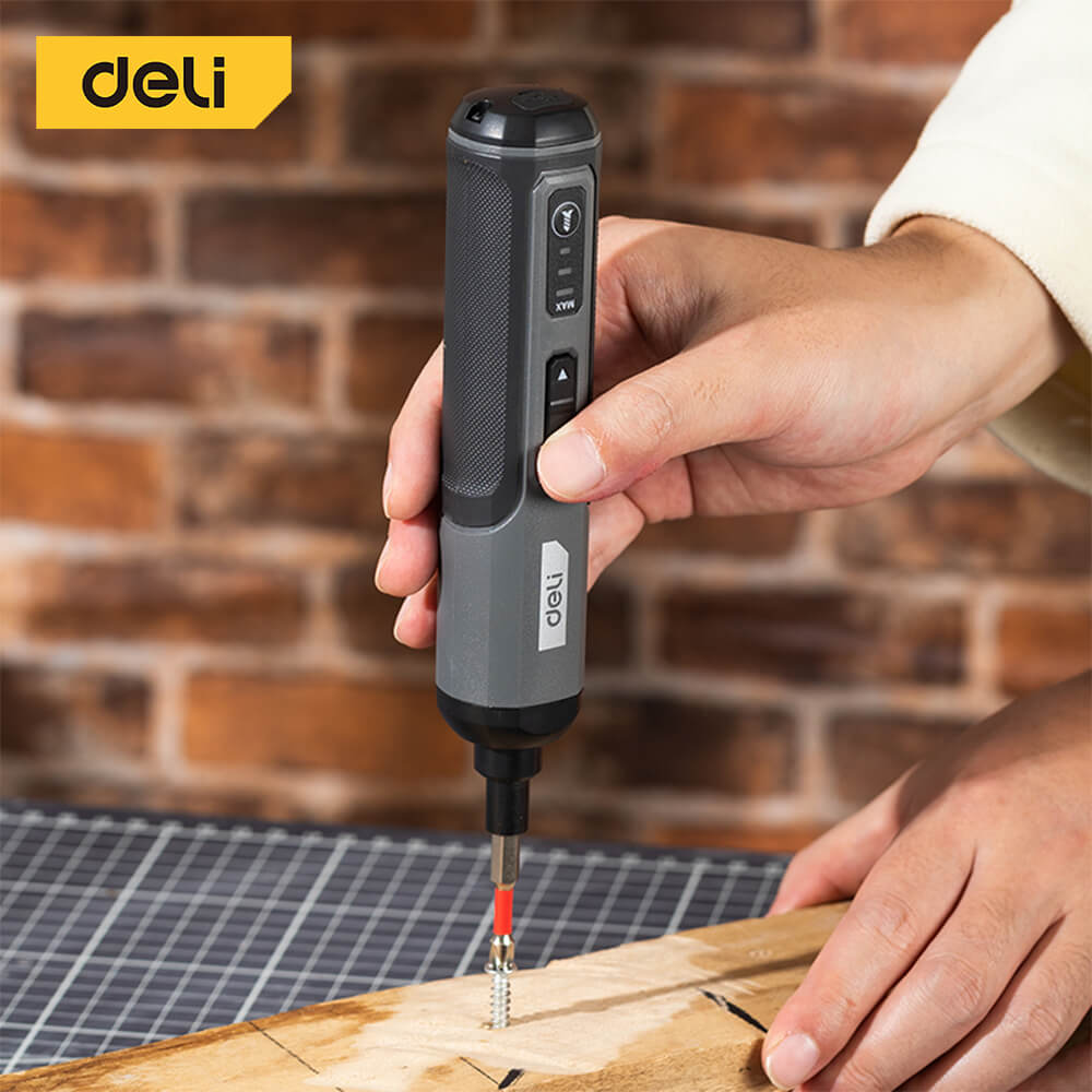 สว่านไขควงไฟฟ้า DELI EDC161-BK-01 26หัว สีเหลือง