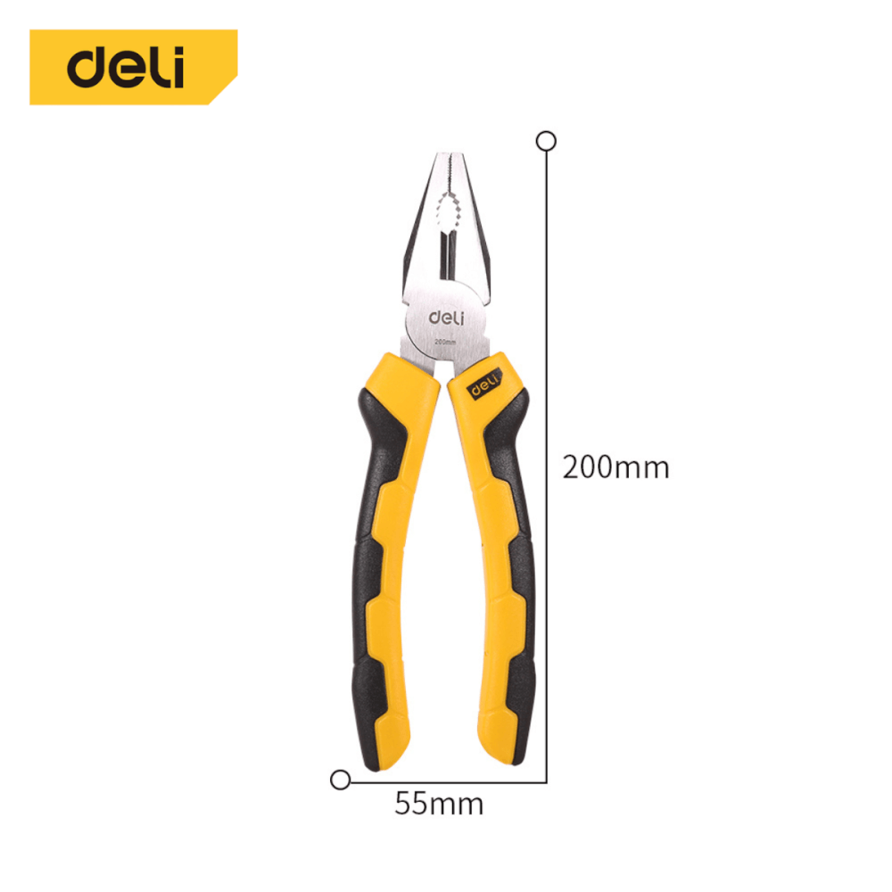 คีมปากจรเข้ DELI EDL2008-YL-01 8นิ้ว สีเหลือง