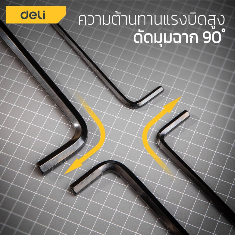 ชุดประแจแอลหัวบอล DELI EDL232209H-BK-01 สีดำ