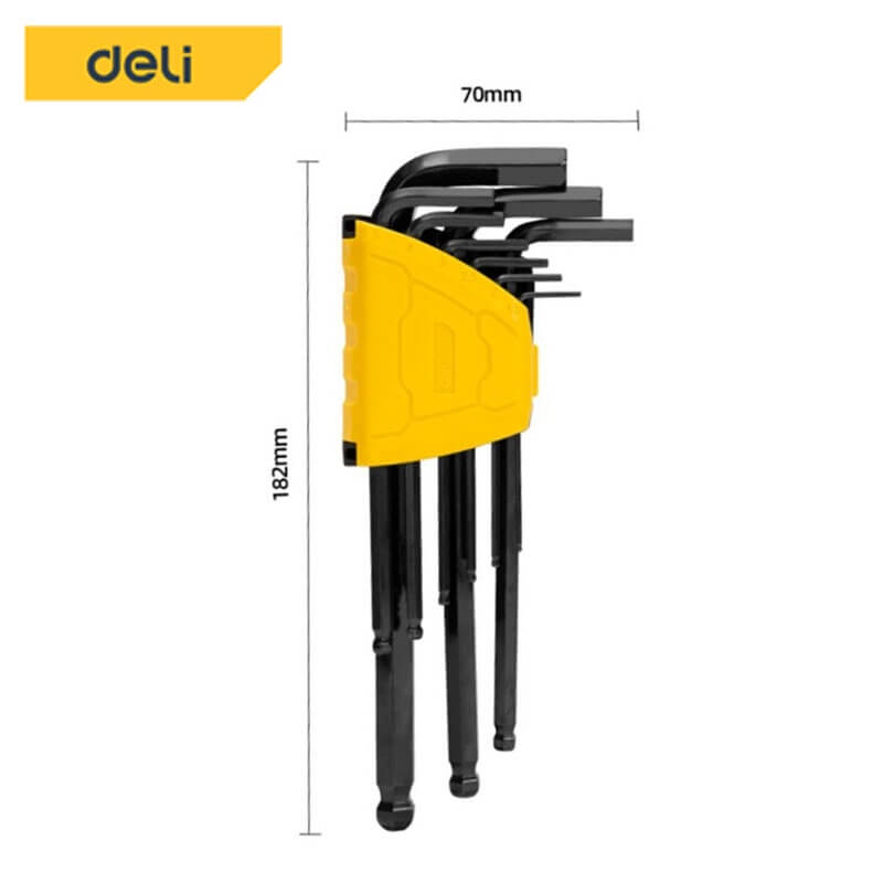 ชุดประแจแอลหัวบอล DELI EDL232209H-BK-01 สีดำ