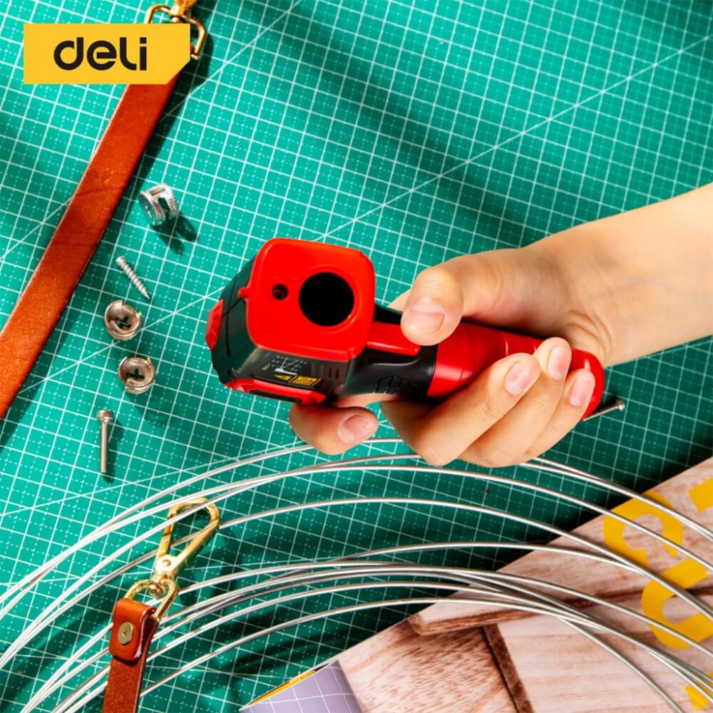 เครื่องวัดอุณหภูมิอินฟราเรด DELI EDL333550-YL-01 สีแดง