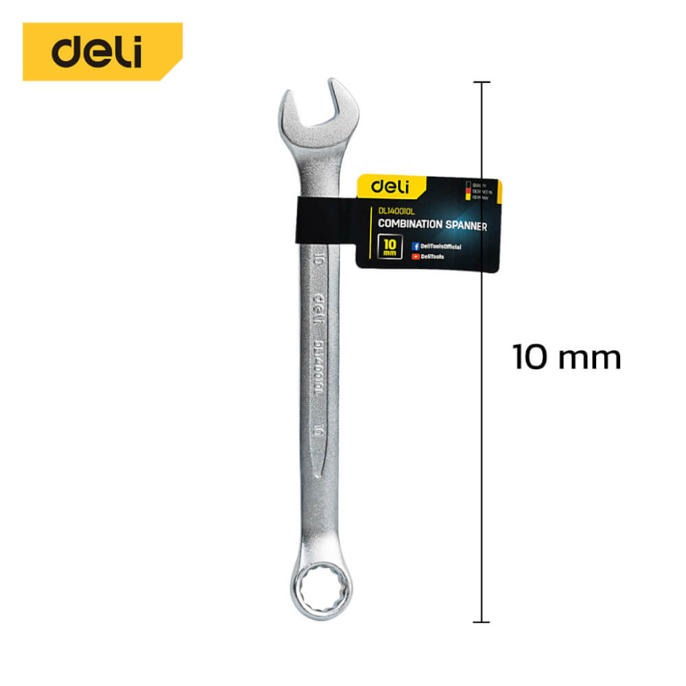 ประแจปากตาย DELI EDL140010L-SL-01 10มม