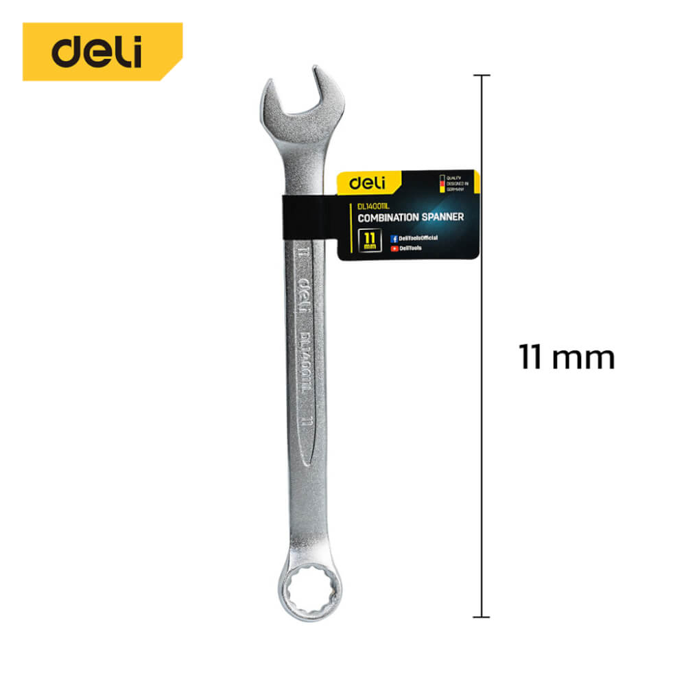 ประแจปากตาย DELI EDL140011L-SL-01 11มม
