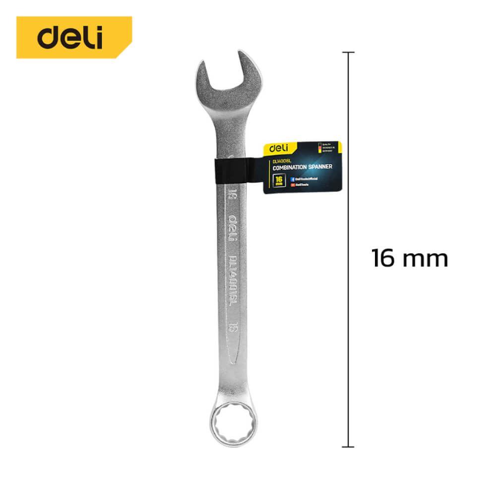 ประแจปากตาย DELI EDL140016L-SL-01 16มม