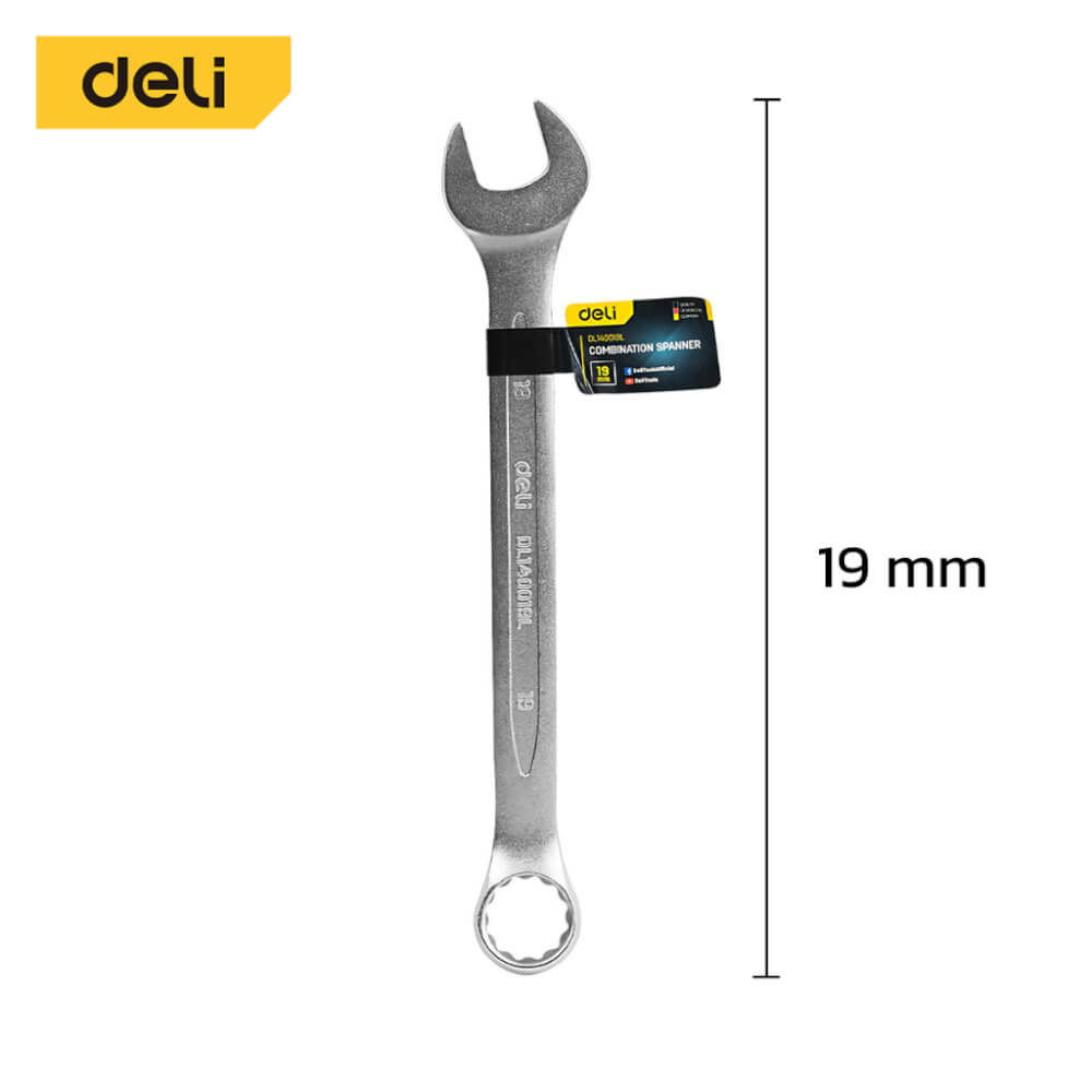 ประแจปากตาย DELI EDL140019L-SL-01 19มม