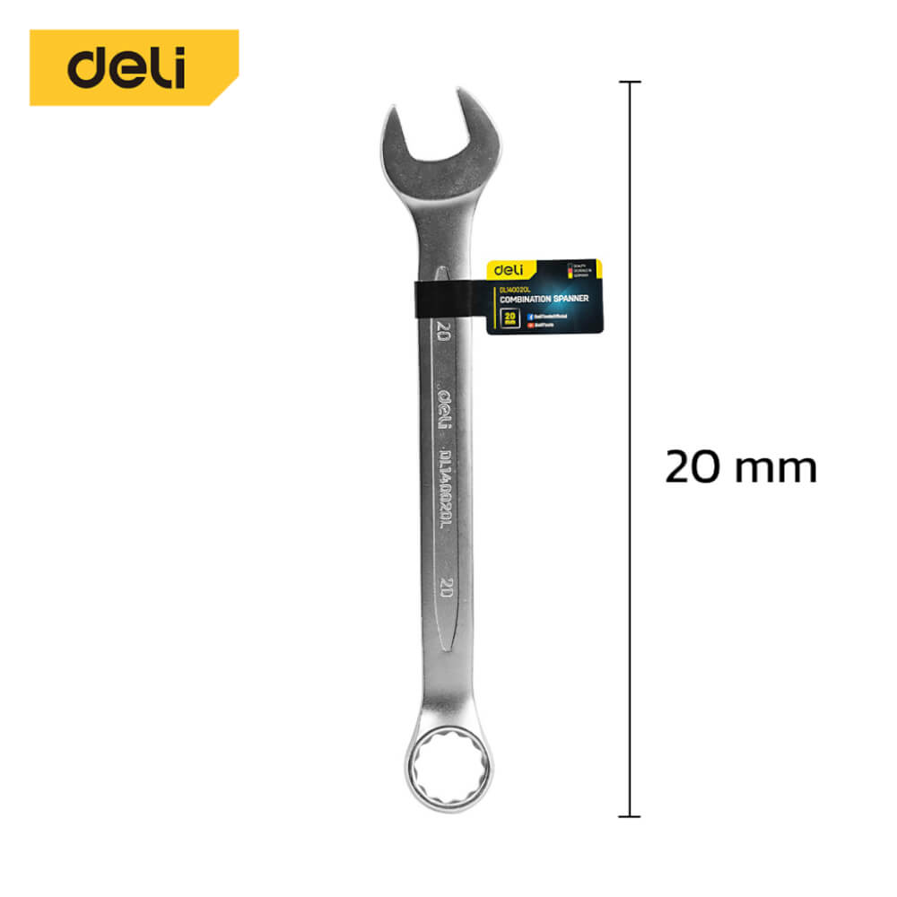 ประแจปากตาย DELI EDL140020L-SL-01 20มม