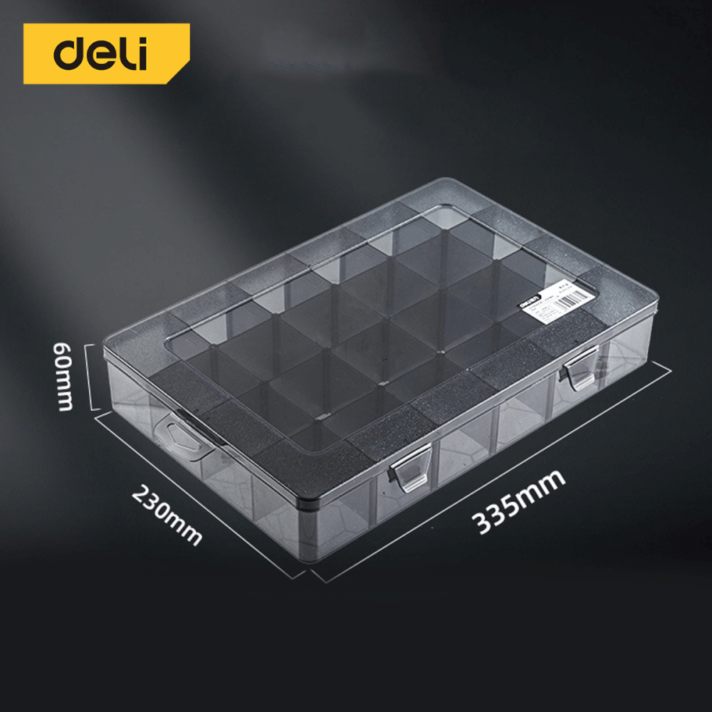กล่องแบ่งช่อง DELI DL432308-BK-01 33.5X23X6 ซม. สีดำ