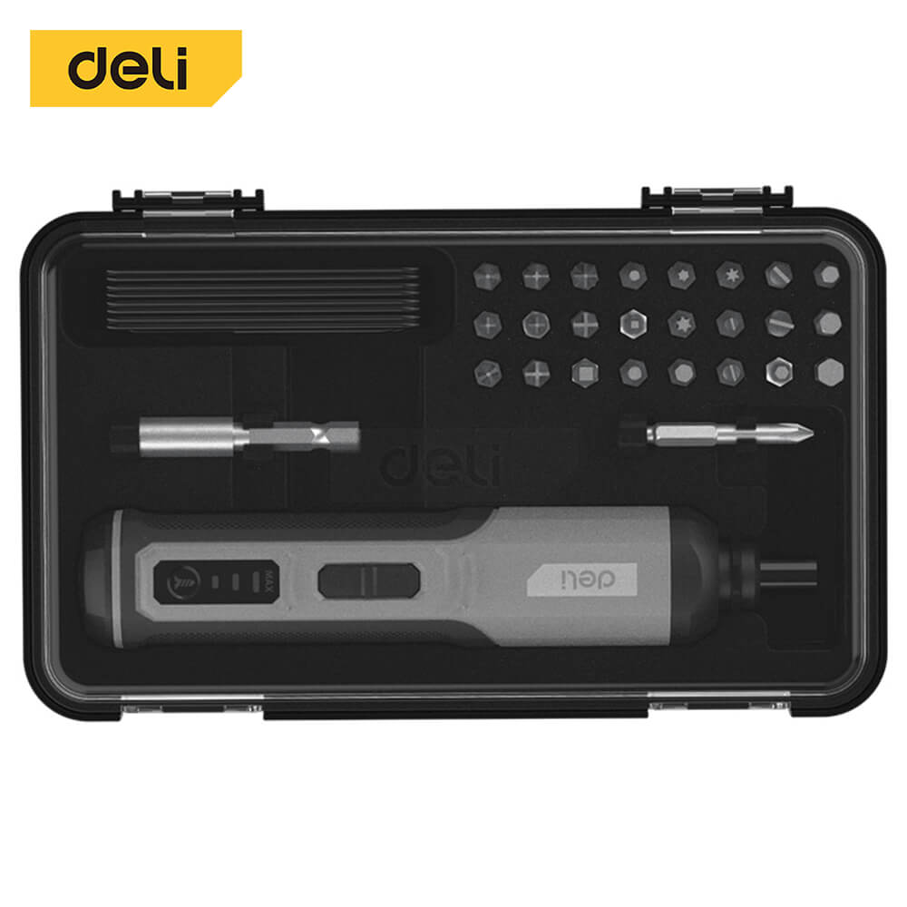 สว่านไขควงไฟฟ้า DELI EDC161-BK-01 26หัว สีเหลือง
