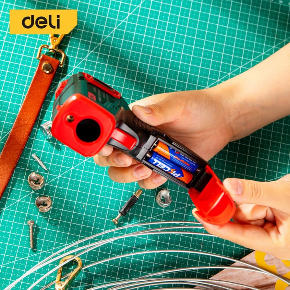 เครื่องวัดอุณหภูมิอินฟราเรด DELI EDL333550-YL-01 สีแดง