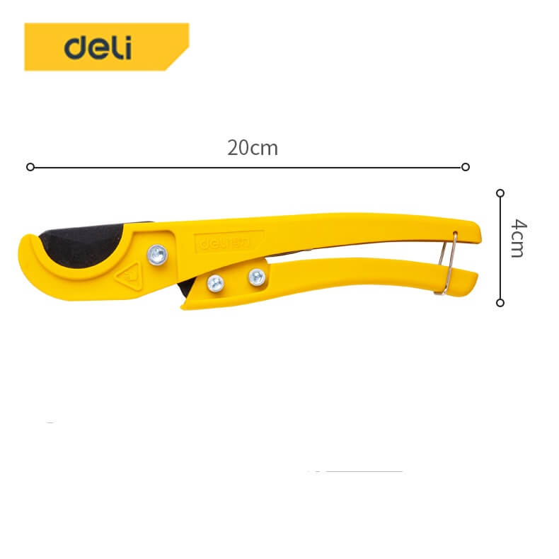 กรรไกรตัดท่อ PVC DELI EDL350033-YL-01 สีเหลือง