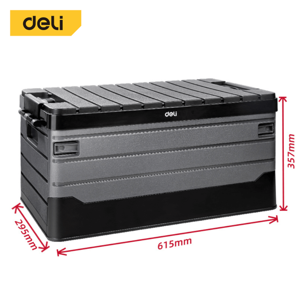 กล่องเก็บของพับได้ DELI DL884160-BK-01 60ลิตร สีดำ