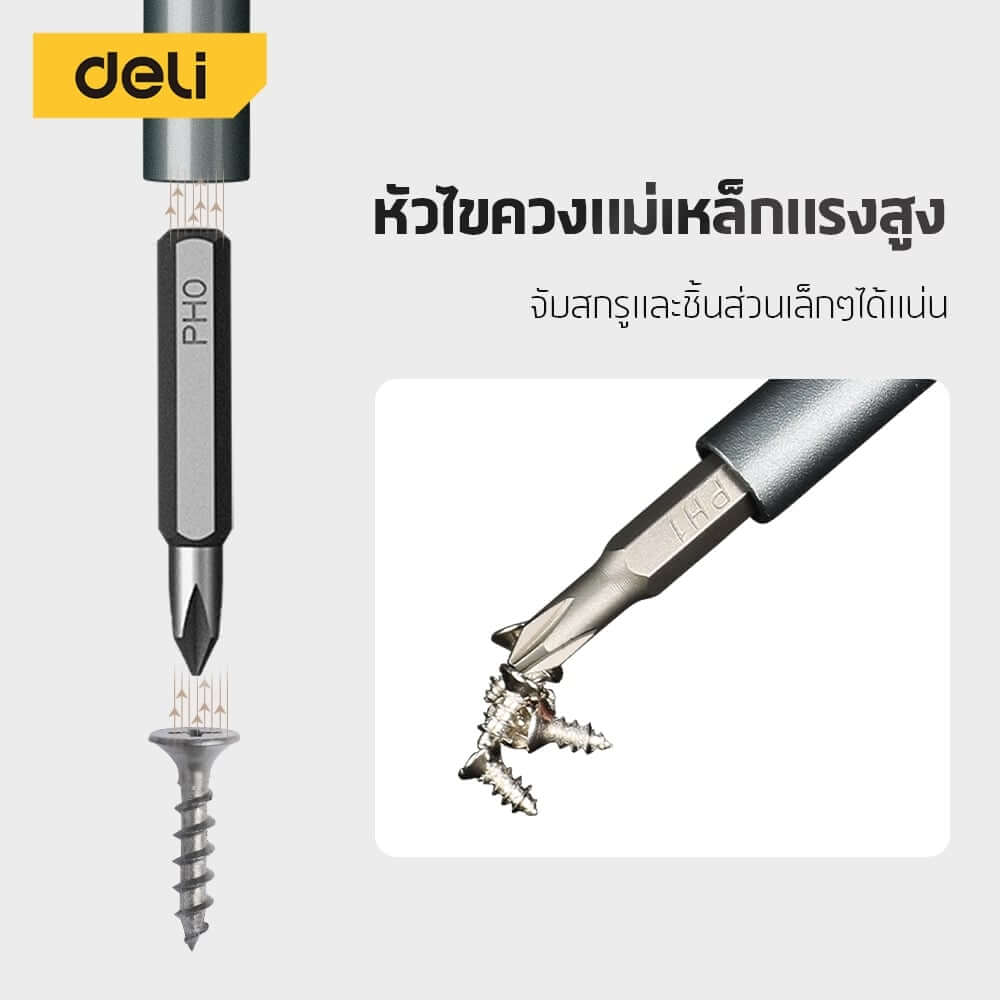 ไขควงซ่อมนาฬิกา DELI EDL241057-GR-01 57ชิ้น_5