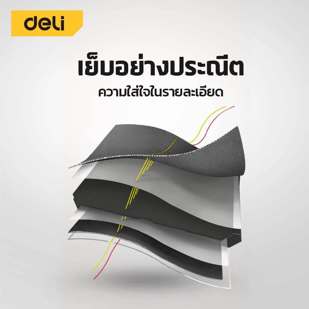 กระเป๋าเครื่องมือช่าง DELI EDL430123-YL-01 24นิ้ว สีเหลือง-ดำ