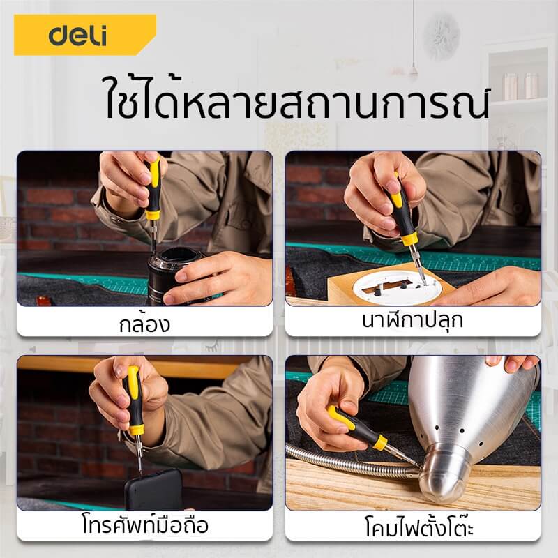 ชุดไขควงเปลี่ยนหัว DELI EDL1033D-YL-01 33ชิ้น