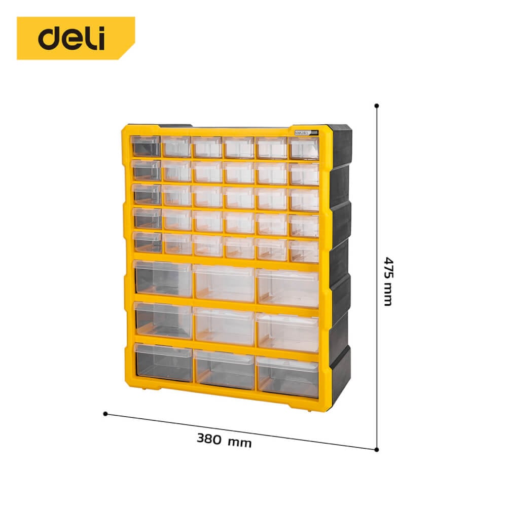 กล่องลิ้นชักแบ่งช่อง DELI DL432039 47.5X38X16 ซม. สีดำ