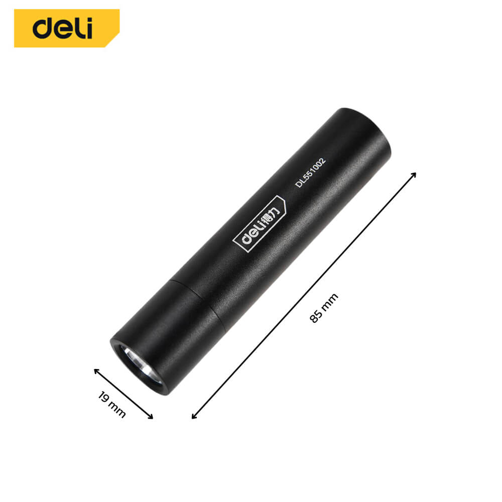 ไฟฉาย DELI EDL551002-BK-01 100ลูเมน 3วัตต์ สีดำ