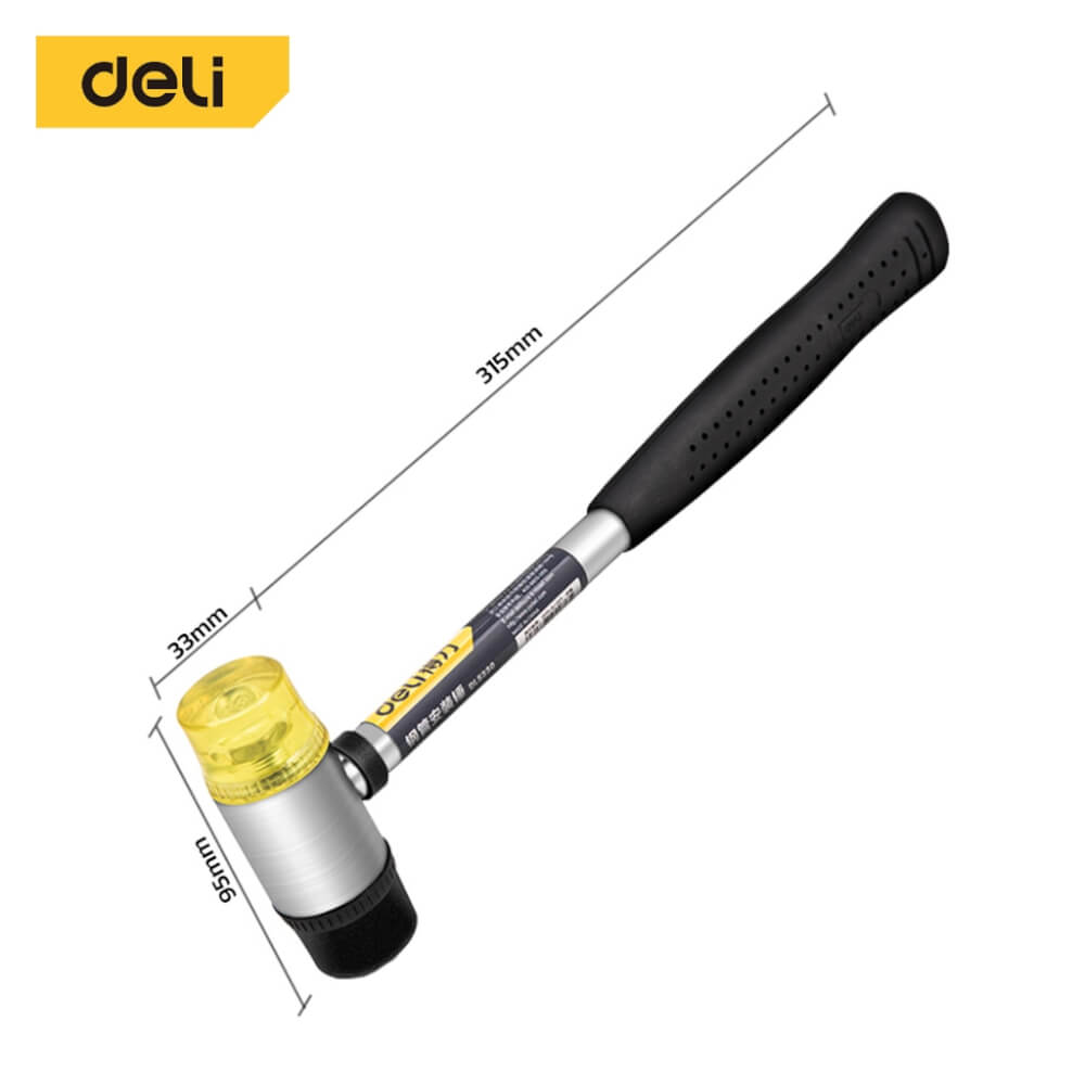 ค้อนยาง DELI EDL5340-SL-01 40มม สีเหลือง