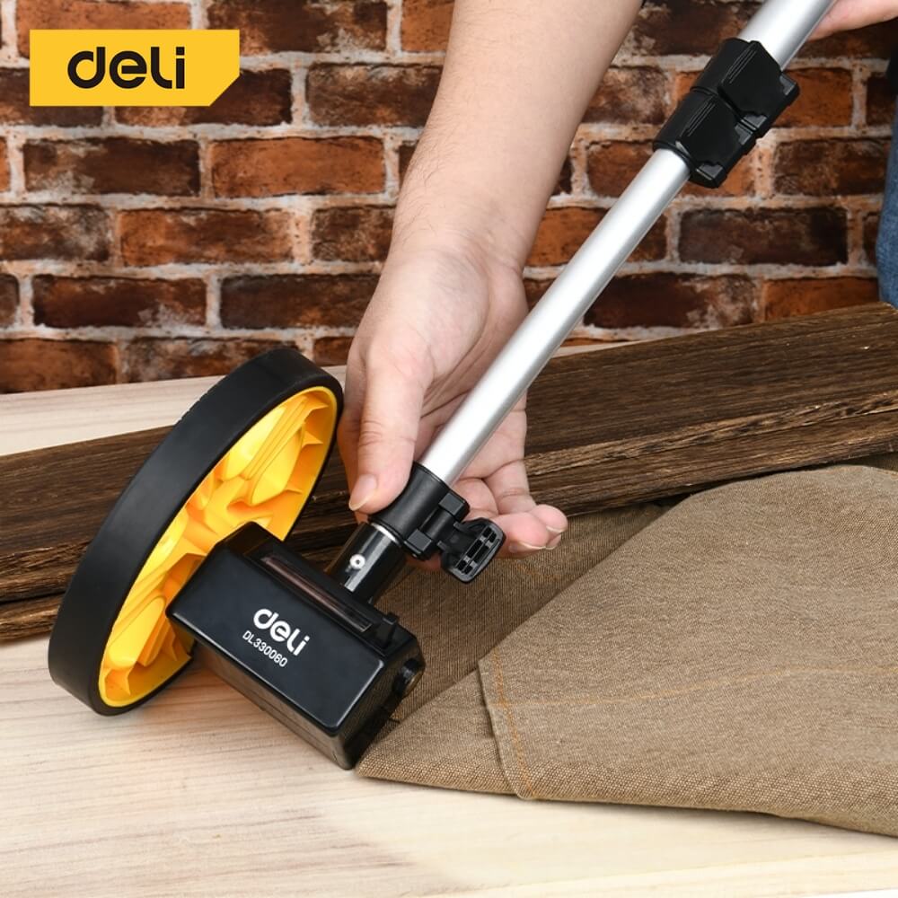 ล้อวัดระยะ DELI EDL330060-YL-01 ขนาดล้อ 150มม สีเหลือง