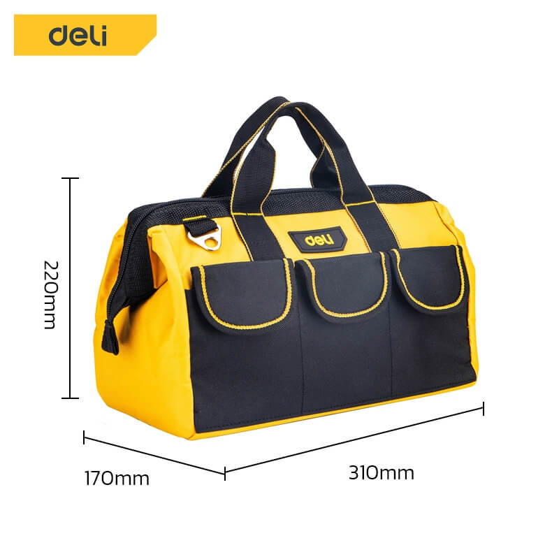 กระเป๋าเครื่องมือช่าง DELI EDL430013-YL-01 สีเหลือง-ดำ