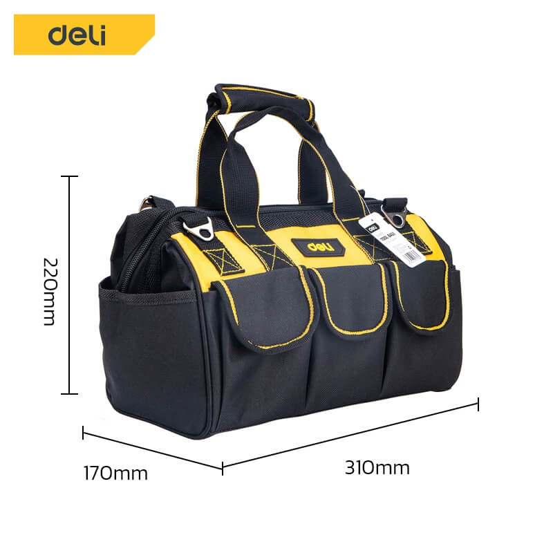 กระเป๋าเครื่องมือช่าง DELI EDL430113-BK-01 สีเหลือง-ดำ