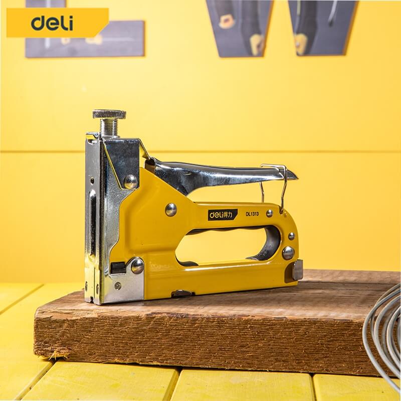 เครื่องยิงแม็ก DELI EDL1313-YL-01 สีเหลือง 3IN1