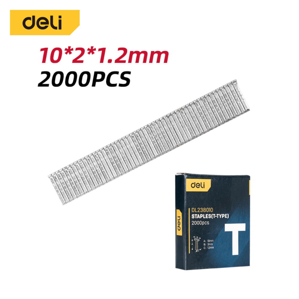 ลวดแม็กซ์ยิงบอร์ด DELI EDL238010-SL-01 1.2X12X10มม