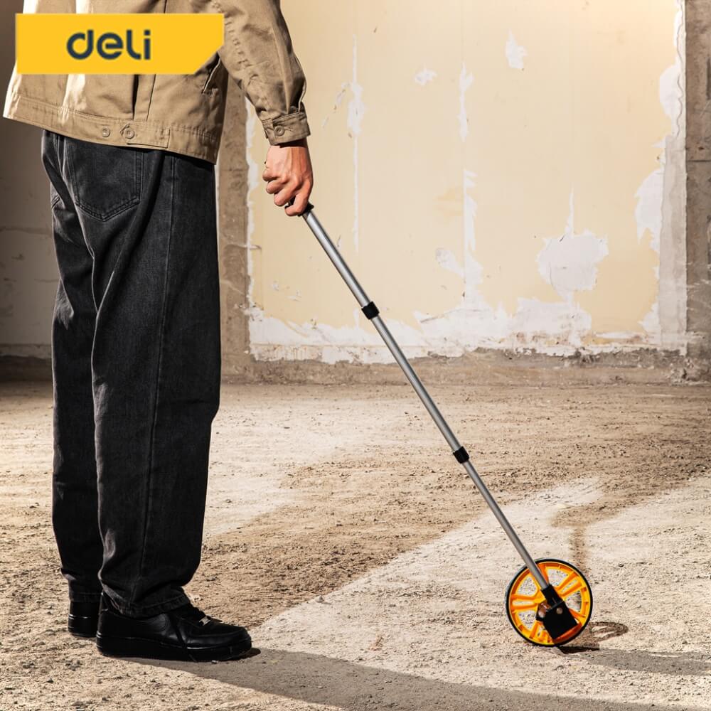 ล้อวัดระยะ DELI EDL330112-YL-01 ขนาดล้อ 300มม สีเหลือง