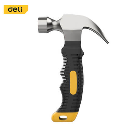 ค้อนหงอนมินิ ด้ามไฟเบอร์ DELI EDL441008-YL-01 ขนาด 8ออนซ์ สีดำ_0
