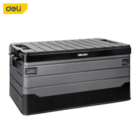 กล่องเก็บของพับได้ DELI DL884160-BK-01 60ลิตร สีดำ_0