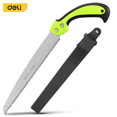 เลื่อยตัดกิ่ง DELI EDL580927-GN-01 270มม สีเขียว_0
