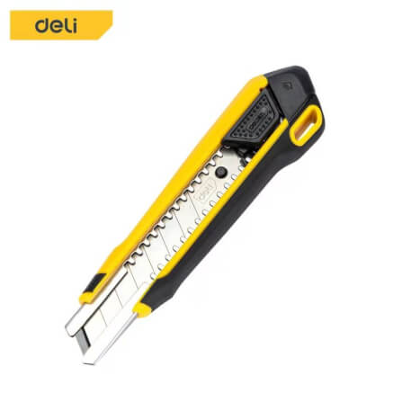 คัตเตอร์ DELI EDL018Z-YL-01 18มม สีเหลือง_0