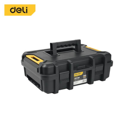 กล่องเครื่องมือช่าง DELI EDL432522C-BK-01 ขนาด 44X33X16ซม. สีดำ_0