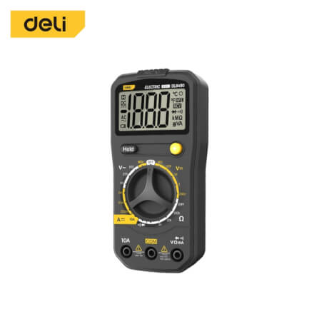 เครื่องวัดแรงดันไฟฟ้า DELI EDL8490-GR-01 สีดำ_0