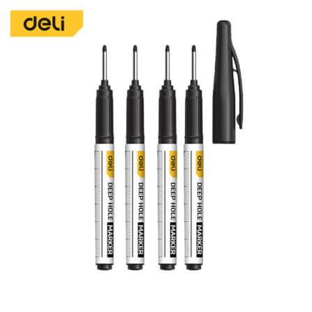 ปากกามาร์กเกอร์ DELI EDL-SK01-E1-BK-01 2.8มม แพ็ค 4ชิ้น สีดำ_0