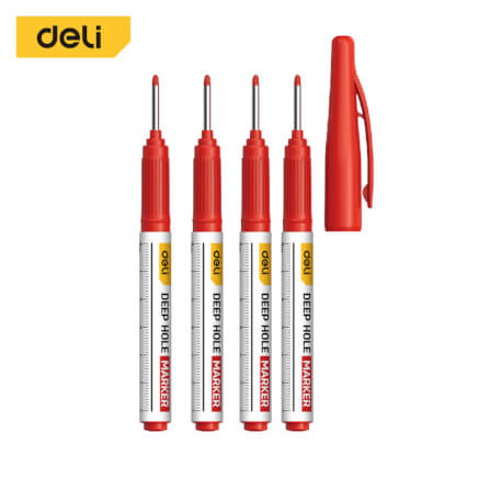 ปากกามาร์กเกอร์ DELI EDL-SK03-E1-RD-01 2.8มม แพ็ค 4ชิ้น สีแดง_0