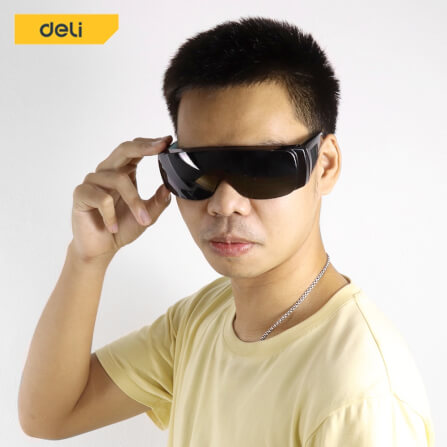 แว่นตากันฝุ่น DELI DL23902-BK-01 เลนส์สีดำ 5.5X16X4.5ซม._1