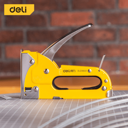 เครื่องยิงแม็ก DELI EDL238001-YL-01 สีเหลือง 3IN1_2
